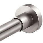 BRIOFOX Shower Curtain Rod Adjustable 61-75 Inch, Spring Tension Shower Rod No Drilling Non Slip, Nickel