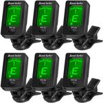 Guitar Tuner Clip On Ukulele Tuner for Guitar Bass Ukulele Violin Tuner (6 Pack)