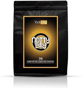 NottyBoy TickLing Extra Dotted 1500 Dots - Ultra Studded | Big Studs, | Sensation-Enhanced | Pleasure Max | Lubricated Latex Condom for Men - 36 Count