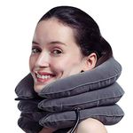 MEDIZED® Cervical Neck Stretcher Traction Device, Neck Support Brace, Inflatable & Adjustable Neck Support Pillow is Ideal for Spine Alignment & Chronic Neck Pain Relief