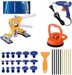 SereneSky.WQ Dent Remover Tool for Car Paintless Dent Repair Kit with Golden Lifter&Suction Cup&Glue Gun Dent Puller for Auto Body Dents for Auto Hail Damage Repair & Other Metal Surface 32 Pcs