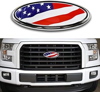 for Ford Emblem 9INCH Front Grill Decal Tailgate Emblem Oval 9X3.5INCH Badge Replacement for F-150 2004-2014 F-250/F-350 2005-2007 Explorer 2011-2016 Edge 2011-2014 Expedition Ranger