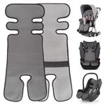 Zamboo Cool & Dry Universal Summer Pushchair Liner | Breathable Insert Liner for Pushchair, Stroller, Pram, Buggy and Car Seat - Grey