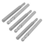 sourcingmap 1/4" Shank 8mm Hexagon Head 100mm Long Magnetic Screwdriver Bit 6pcs