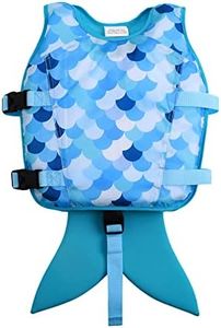 vveWin Swim Vest for Kids 15-30KG Girls Boys with 3 Security Buckles Floaties for Toddlers from 2,3,4,5,6 Years Old Children (Blue, M)