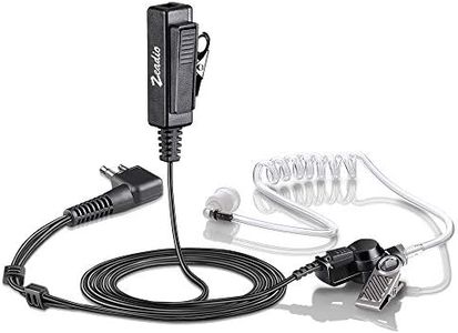 Zeadio Surveillance Secret Tube Acoustique Acoustique Oreillette Walkie Talkie avec Microphone PTT pour Radio bidirectionnelle 2 Broches Motorola (Pack de 2)