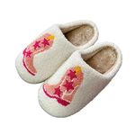 bolukets Fluffy Slippers for Women and Men Warm Plush Cartoon Fuzzy Cushion Slides House Slippers for Indoor and Outdoor Cowboy Boot 41-42