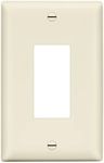 LIDER Matte Finish Decorator Switch Cover, Decorator Receptacle Wall Plate, Mid-Size 1-Gang 4.88" x 3.11", Unbreakable Polycarbonate Thermoplastic, UL Listed, LWP-31M-LA, Light Almond