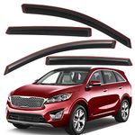 Lightronic WV194758 in-Channel Side Window Visor Deflector Vent Rain Guard, Dark Smoke, 4-Pieces Set, Fits 2016-2020 Kia Sorento