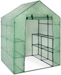 Best Choice Products 3-Tier 12-Shelf Portable 57.5x56x76-inch Outdoor Mini Garden Walk-in Greenhouse, Green
