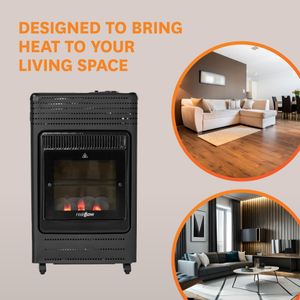 WARMGLOW Living Flame Gas Heater – 3.8KW Adjustable Indoor Home Heater
