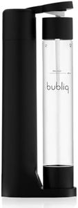 bubliq Wassersprudler, Mattschwarz, mit 1 l Flasche, minimalistisches Design, sparkle anything