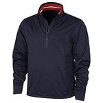 Calvin Klein Mens Waterproof Half Zip Jacket - Navy/Red - L