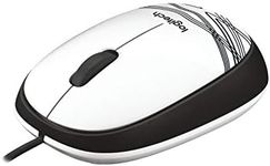 Logitech M105 Wired USB Mouse, 3-Buttons, 1000 DPI Optical Tracking, Ambidextrous PC/Mac/Laptop - White