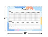 Photojaanic Habit Tracker/Developer - Wall Calendar Size A4 landscape, Habit desk calendar, Habit Tracker Daily, Weekly, and Monthly Planner Fits Perfectly on your wall