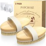 POPCHOSE Dry Brushing Body Brush, Natural Bristle Dry Skin Exfoliating Brush Body Scrub for Flawless Skin, Cellulite Treatment, Lymphatic Drainage and Blood Circulation Improvement