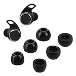 kwmobile Replacement Ear Tips Compatible with JBL Reflect flow Pro - Set of 6 - Memory Foam Eartips - Black