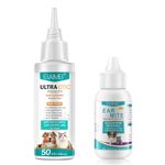 Dog Ear Cleaner - Pet Ear Mite Cleaning Ear Cleaner Drops, Ear Treatment for Dogs & Cats, Ear Mites Treatment for Dogs and Cats - Keep Itchy Ears Cleaner,Odor & Healthy Ear Canals