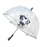 SMARTBULLE Child Umbrella Transparent Birdcage - Reflective Border: Windproof; Diameter=71cm; Manual Opening; Boy Umbrella; Pattern: Dog