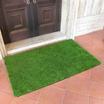 MAYSHINE Artificial Grass Door Mat Indoor/Outdoor Rug Green Turf Perfect for Multi-Purpose Home Entryway Scraper Doormat Dog Mats 36x59 inches