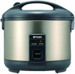 Tiger JNP-S18U-HU 10-Cup (Uncooked) Rice Cooker and Warmer, Stainless Steel Gray