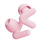 Alpine Silence Ear Plugs for Sleep, Focus & Travel - Comfortable, Reusable Hearing Protection - V-Shape Snug Fit & Soft Oval Tips – 4 Sizes XS/S/M/L – Up to 25dB Noise Reduction - Pink