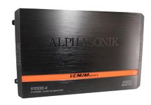 Alphasonik V1000.4 Venum Series 2000 Watts Max 4-Channel Car Amp with Power Plant Chip 4-Way Protection Circuitry Multi-Channel Bridgeable Class A/B with Low Level Outputs & Selectable Input Switch