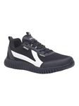 Impakto Driftwave Casual, Sports, Running,Walking, Gym,Training Lace-Up Wide Toe Box Shoes for Men's & Boy's, Breathable Mesh for Enhanced Airflow, Rubberised Anti-Skid EVA Sole AS3214 Black