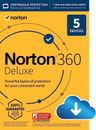 Norton 360 Deluxe 1 Year 3 or 5 Devices PC MAC ios VPN E-License Key LATEST