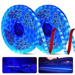 JUIOHAKY 50ft Pontoon Boat Lights Marine LED Strip Lights 12V Waterproof, LED Boat Lights Interior Boat Deck Lights for Kayak, Jon Boat, Bass Boat, Fishing Boat (Blue)