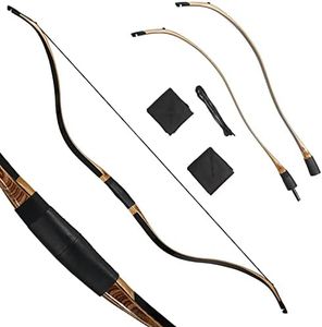 TOPARCHERY 52" Recurve Bow Archery Target Traditional Bow Takedown Bow Longbow Hunting Bow Wood Left Hand Right Hand for Adult (40 lbs, Bow)