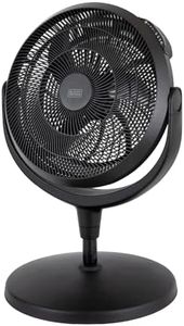 BLACK+DECKER BXFP51001GB High Velocity Pedestal Desk Fan with 3 Adjustable Heights, 7.5 Hours Timer and Remote Control Operation - Black