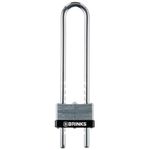BRINKS - 44mm Laminated Steel Keyed Padlock with Adjustable Shackle - Chrome Plated with Hardened Steel Shackle