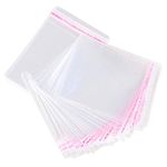 Webshoppers -Plastic Polythene Clear Bags Small Size Pouches Transparent Self Adhesive BOPP Bags For Jewellery Packing Pack Of 250 Pieces (3 * 4 Inch)