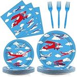 Wiooffen 96 Pcs Airplane Party Supp