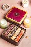 Gourmet Baklava Assorted Turkish Delight Diwali Sweet Gift Box | Rose | Orange | Anjeer and Cashew Delight (250 Grams)