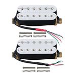 FLEOR Electric Guitar Humbucker Pickups Double Coil Guitar Bridge Pickup & Neck Pickups Set - White