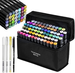 TOUCHNEW 80 Colores Marcadores Permanentes de Graffiti,Arte Dibujo Marcadores de Punta Doble Manga Graffiti Marcadores de Doble Punta para Suministros de Pintura y Dibujo para Niños y Adultos