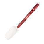 Vogue Heat Resistant Spoonula 35.5 cm/14 inch, Red & White, Heat & Stain Resistant, Dishwasher Safe, Hole in Handle for Easy Storage, L030