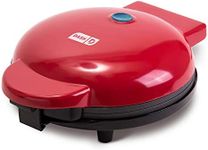 DASH 8” Express Electric Round Griddle for for Pancakes, Cookies, Burgers, Quesadillas, Eggs & other on the go Breakfast, Lunch & Snacks - Red