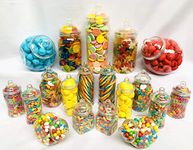 Truly Sweet Candy 19 Empty Plastic Sweet Jars for Retro Victorian Sweet Shop Pick n Mix Candy Buffet Party