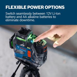 Bosch Green Laser Level – 12V, High Visibility, Compact Design
