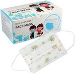 Disposable Face Masks for kids Protective Nose & Mouth Coverings with 3-Layer Shield, High Filterability for Kids Protection (Rainbow & Lovely Day (50 Pcs) Masks)