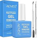 Aliver PRO Magic Gel Remover 15ml with Cuticle Pusher & Nail Polish Scraper, Professional Gel Polish Remover for Nails, Easily & Quickly Remove Nail Polish in 3-5 Minutes,