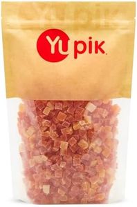 Yupik Dried Papaya, Diced, 2.2 lb, Gluten-Free, Vegan, Kosher, Sweetened Tropical Dried Fruits, Cubed Papaya Pieces, No Added Sulphites, Fruity Snacks, Ideal for Baking, Topping & Inclusions