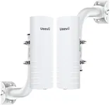 Wireless Bridge, UeeVii CPE452 Point to Point 5.8G Long Range Outdoor WiFi CPE with 14DBi High-Gain Antenna,24V PoE Adapter,2 LAN Port, Work with Starlik, Extend Network to Shop, Barn, Garage, 2Pcs