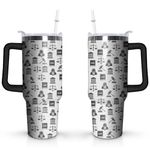 40oz Lawyer Gifts Paralegal Tumbler with handle for Women and Man, Stainless Steel Insulated Cup, Office Coffee Mug Water Bottle for Law Student Graduation Attorney