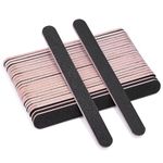 Nail File 25Pcs Dual Side Nail Files Washable, Professional 100/180 Grit Nail Filer Emery Boards for Acrylic Gel Nails Home Salon Use