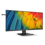 PHILIPS 40B1U5600-40 Inch Wqhd Monitor, 120Hz, Ips, 4Ms, Usb-C Pd 100W, Multiview, Hdr 400, Speakers, Power Sensors, Height Adjust (3440 X 1440 @ 120Hz, 500 Cd/M², Hdmi 2.0 / Dp 1.4 / Usb-C)