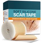 CATBOW Scar Removal Tape Scar Removal Sheet Strips for C-Section, Acne Scars, Tummy Tuck, Keloid and Surgical Scars, Reusable Medical Grade Silicone Scar Tape - Beige